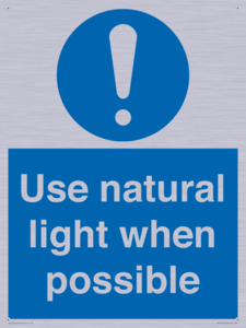 Use natural light when possible